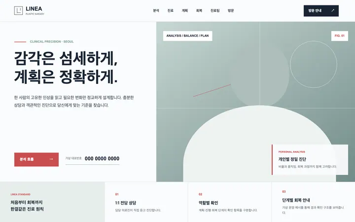 LINEA 성형외과 데스크톱 미리보기